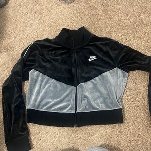 Nike Women's Black and Gray Bomber Jacket